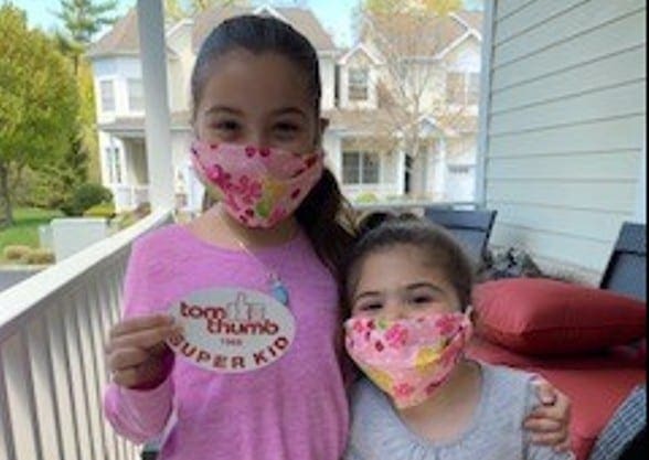 Gianna and Sabrina Wearing Masks