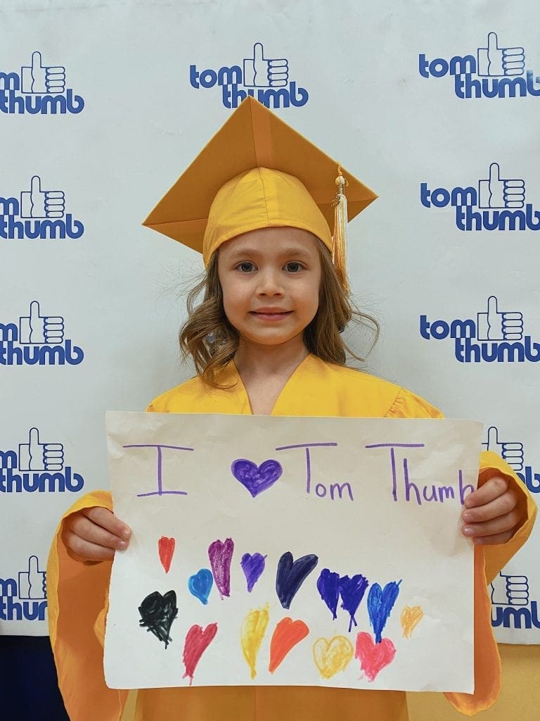 tom thumb student at graduation
